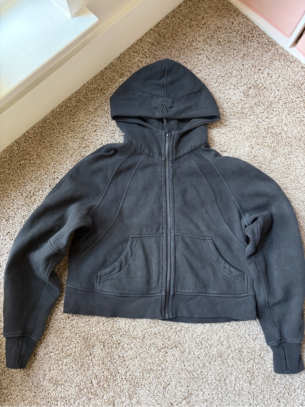 lululemon athletica Black Full-Zip Hooded Sweatshirt
